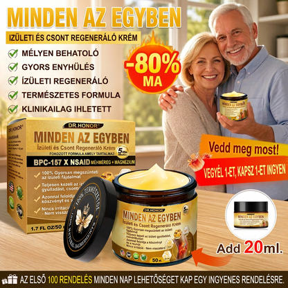 HU DR.HONOR® All-In-One Ízületi és Csontápoló Krém (Kifejezetten idősebb felnőttek számára)