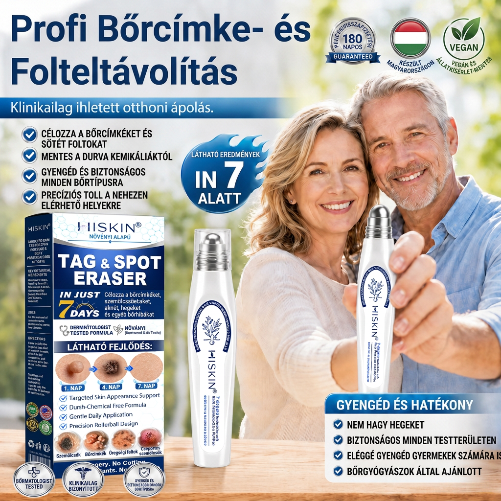 𝐇𝐈𝐒𝐊𝐈𝐍®👩‍⚕️ 𝟕 𝐍𝐚𝐩𝐨𝐬 𝐁ő𝐫𝐜𝐢𝐦𝐤𝐞 & 𝐅𝐨𝐥𝐭 𝐄𝐥𝐭á𝐯𝐨𝐥í𝐭ó 𝐑𝐨𝐥𝐥𝐞𝐫 𝐓𝐨𝐥𝐥 Fájdalommentes és heg nélküli, fejlett bőrhibák eltávolítására szolgáló görgős toll