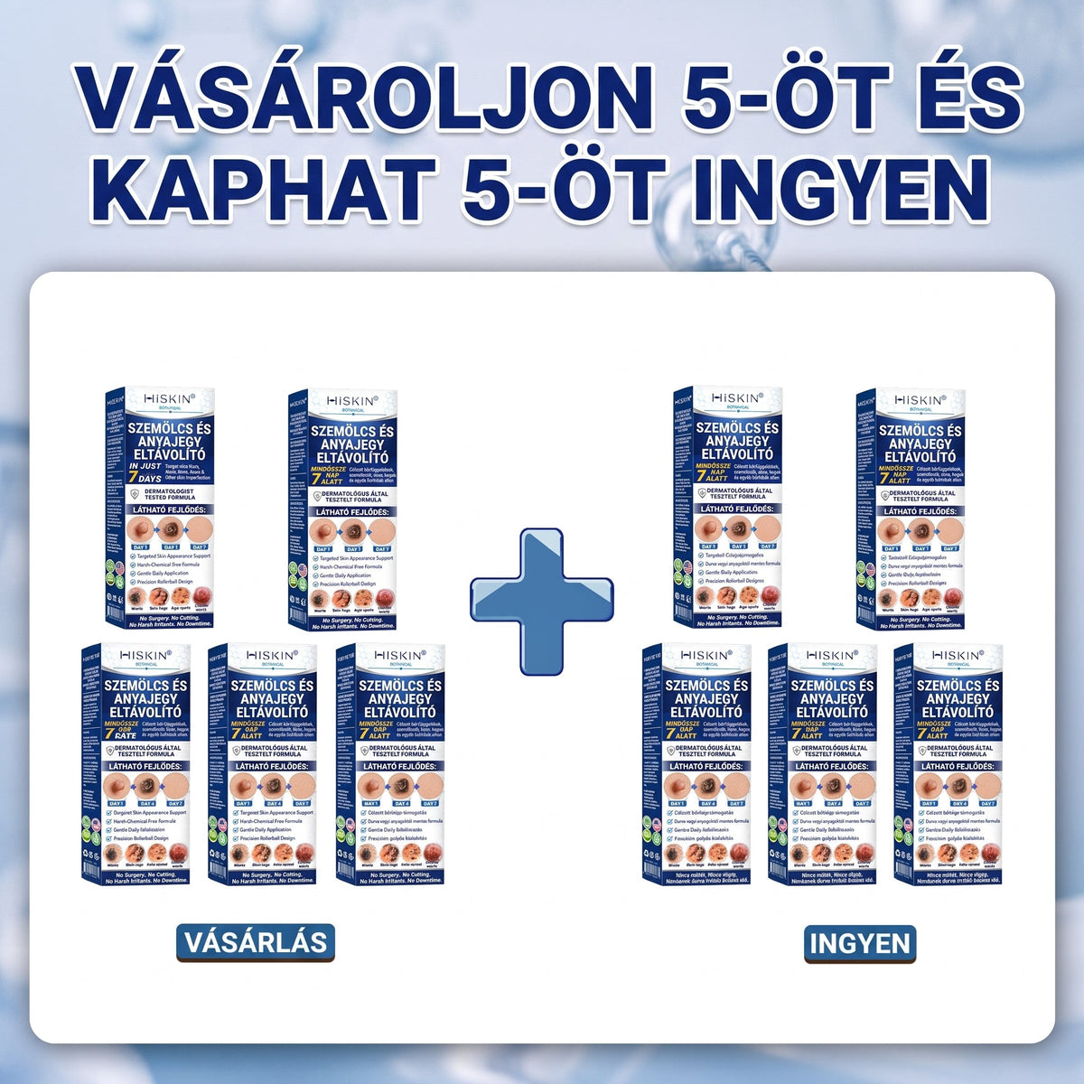 𝐇𝐈𝐒𝐊𝐈𝐍®👩‍⚕️ 𝟕 𝐍𝐚𝐩𝐨𝐬 𝐁ő𝐫𝐜𝐢𝐦𝐤𝐞 & 𝐅𝐨𝐥𝐭 𝐄𝐥𝐭á𝐯𝐨𝐥í𝐭ó 𝐑𝐨𝐥𝐥𝐞𝐫 𝐓𝐨𝐥𝐥 Fájdalommentes és heg nélküli, fejlett bőrhibák eltávolítására szolgáló görgős toll